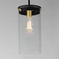 thumbnail image 5 of 12408CLBKSBR-Maxim Lighting-Pinn - 1 Light Pendant-14 Inches Tall and 8 Inches Wide-Black/Satin Brass Finish, 5 of 5