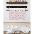 thumbnail image 3 of Easter Bunny Kitchen Dish Towels for Drying Dishes Set of 2, Cute Rabbits Eggs Tulips Flowers Rustic Pink Waffle Weave Microfiber Hand Tea Bathroom Towels Quick Dry & Absorbent Towel 15.7x23.6, 3 of 7