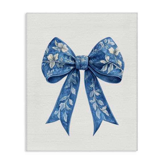 Stupell Industries Glam Intricate Florals Ribbon Canvas Art, 16 x 20, by Lettered and Lined