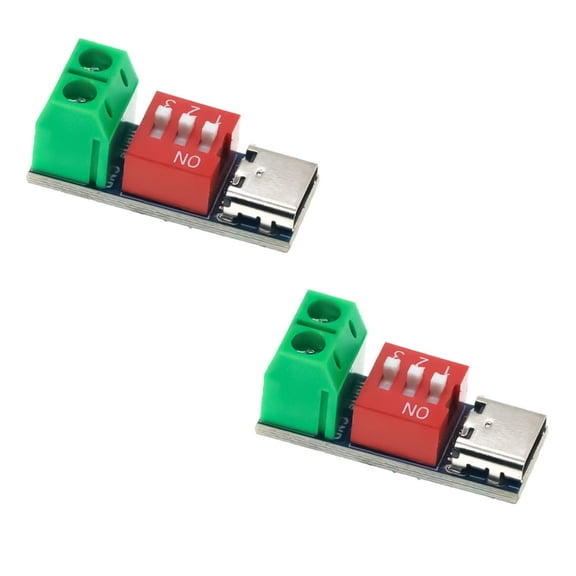 T-HOTLYST USB C PD Triggers Board for Fast Charging Devices with Adjustable Voltages Ranges Forward Reverse Insertion Detection