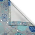 thumbnail image 3 of Ambesonne Cartoon Kitchen Curtains, Abstract Snowflakes, 55"x39", Beige Aqua Blue, 3 of 3