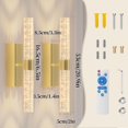 thumbnail image 4 of Candelabros de pared Camuucci, 2 unidades, funcionan con pilas de 53 cm, color dorado, 4 of 7