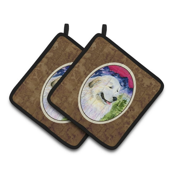 Carolines Treasures SS8473PTHD Great Pyrenees Pair of Pot Holders, 7.5HX7.5W, multicolor