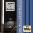thumbnail image 3 of Dark Blue Greek Key Blackout Curtains for Bedroom/Living Room, Pinch Pleated Black Out Curtains, Geometric Greece Ancient Farmhouse Geo Room Darkening Window Drapes with Hooks 2 Panels, 39"x70", 3 of 8