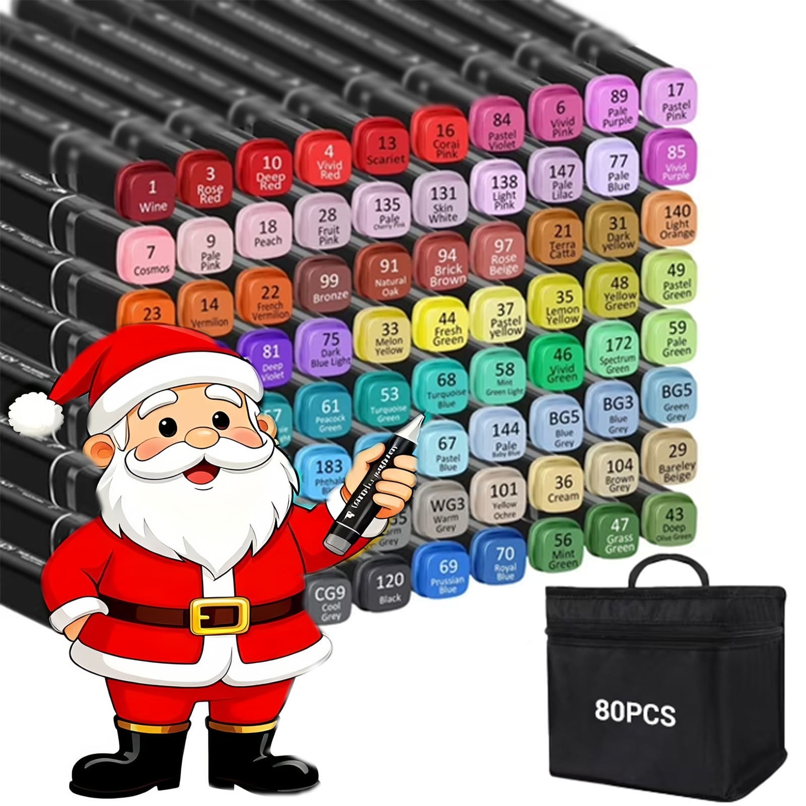 ANUNU Alcohol Markers, 80 Colors, Dual Brush Tip photo 8