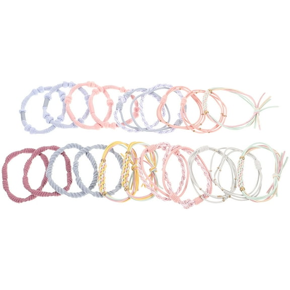 PAMINGONO 20pcs Bungee Hair Ties For Women Ponytail Holders Vintage Bands For Beach Parties And Daily Wear And Styles