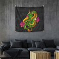 thumbnail image 2 of Green Dragon And Flowers, 2 of 5