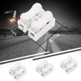 thumbnail image 3 of 100Pcs Push Quick Wire Cable Connector,White Wiring Terminal,Spring Loaded Electrical Connectors for Home Lighting Appliances & Automotive Wiring, 3 of 6