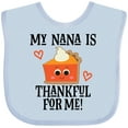 thumbnail image 3 of Inktastic Thanksgiving Nana Thankful for Me Boys or Girls Baby Bib, 3 of 4