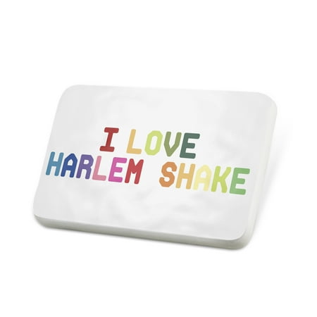 Porcelein Pin I Love Harlem Shake,Colorful Lapel Badge –