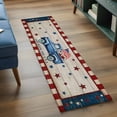 thumbnail image 3 of Independence Day 2'x6' Runner Rugs for Hallway Kitchen Bedside Non Slip Washable, Vintage Blue Truck Flag Wooden Grain Entryway Rug Runners with Rubber Backing, Long Carpet Runner for Laundry Room, 3 of 8