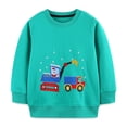 thumbnail image 6 of felwors Girls Pullover Sweatshirts Kids Cute Cartoon Printed Crewneck Tops (Green,1-2 Years), 6 of 7