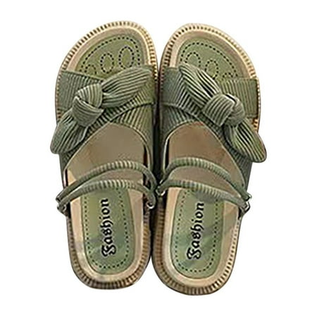 

Shoes for Women 2024 Bow Decor Flatform Slingback Sandals For Women Casual Open Toe Sandals Roman Platform Sandals Slippers