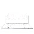 thumbnail image 4 of uhomepro Metal Daybed with Adjustable Trundle on Casters, Twin Size Daybed Sofa Bed for Living Room with Adjustable Pop Up Trundle, Sleeper Bed Frame, No Box Spring Needed, White, 4 of 13