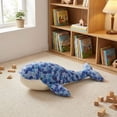 thumbnail image 5 of Large Whale Plush Pillow, Soft Huggable Ocean Animal Stuffed Toy for Adults and Teens, Comfortable Body Pillow for Bedroom Decor, Napping and Sleeping Support, 5 of 6