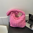 thumbnail image 1 of Bolso de mano para mujer, color caramelo, nailon plisado, burbujas para viajes de oficina (rojo rosa) Ndcxsfigh  Para Estrenar, 1 of 6