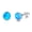 Blue, variant on TANGPOET Sterling Silver Earring 925 Opal Round Female Ear Studs Jewelry Gift for Women