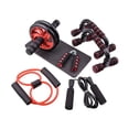 thumbnail image 1 of koolsoo Ensemble de 7 Pcs de Roues à Roulettes d'Entraînement Ab Accessoire Complet Ensemble d'Équipement de Mise en Forme Rouge, 1 of 9