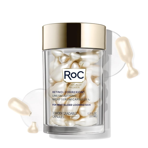 RoC Retinol Correxion Line Smoothing Night Retinol Serum, 30 Capsules