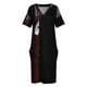 thumbnail image 4 of Vestido rojo suelto con bolsillos Vestido largo para mujer Vestido largo Vestidos de fiesta para mujer Vestidos largos, 4 of 7