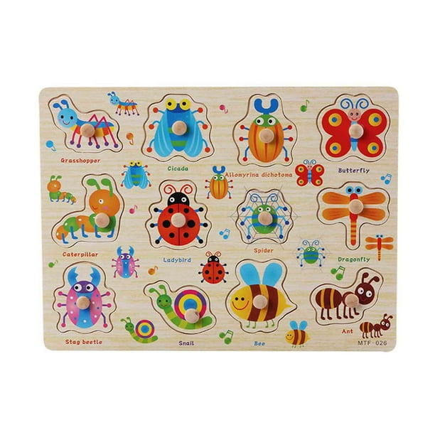 Juguetes de piscina, juguetes para bebés, juguetes para niños pequeños, rompecabezas de madera con letras y números, juguetes educativos para niños de aprendizaje temprano, rompecabezas