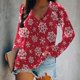 thumbnail image 2 of Tops Navideños Para Mujer Blusas de Manga Larga Camiseta Casual Con Cuello en V de Moda Odeerbi ODB183218, 2 of 5