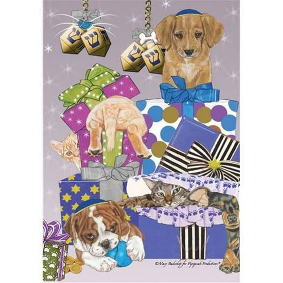 Pipsqueak Productions H533 Hanukkah Naughty Or Nice Hanukkah Boxed Cards - Pack of 10