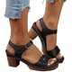thumbnail image 3 of MKLEKYY Sandalias de Plataforma para Mujer, Estilo Europeo y Retro, de Comercio Exterior, de Talla Grande, Huecas, Ligeras, Con Suela Suave, Informales 939, 3 of 4