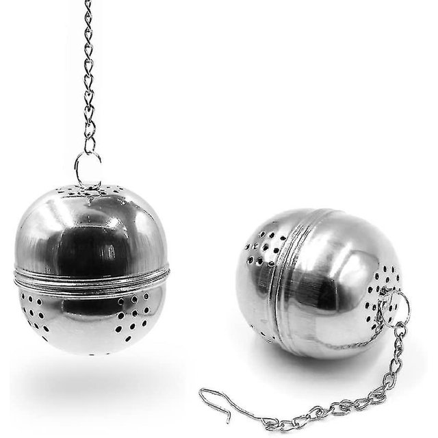 Bola de té de malla de acero inoxidable Filtros de infusor de té de 2,1 pulgadas Filtros de filtro de té Difusor de intervalo de té (forma de huevo)_ kaili Sencillez