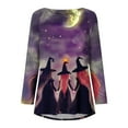 thumbnail image 5 of YUGYXL Women's Midsummer Witches T-Shirt Halloween Witch Party Shirts Long Tunics Tops to Wear with Leggings Red XXXL, 5 of 5