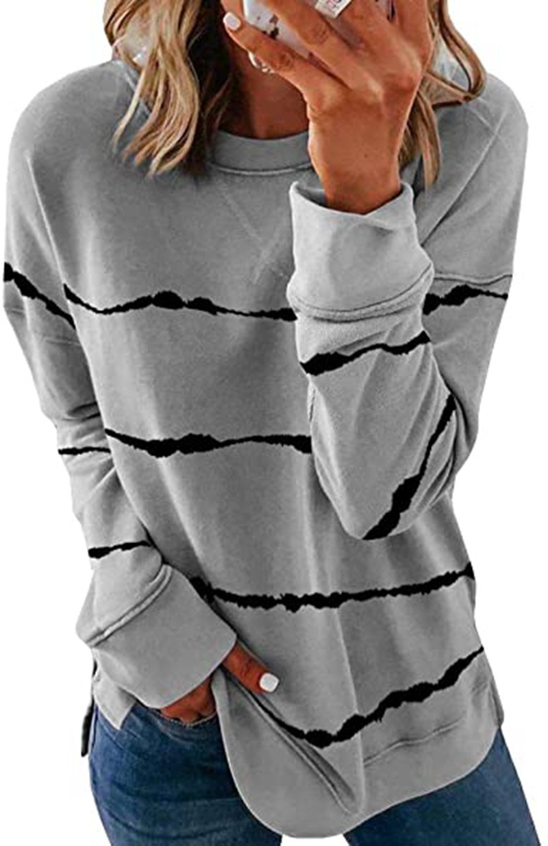 women's striped sweatshirts
