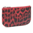 thumbnail image 7 of Daisy Rose Luxury Coin Purse with Keychain Vegan Leather 1 Compartment, Red, 7 of 7