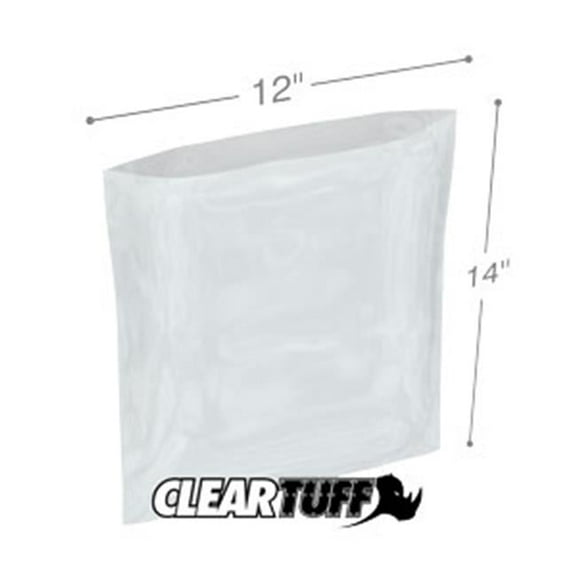 International Plastics PB41214 12 x 14 in. Clear Poly Bags, 0.004 Gauge - Case of 500