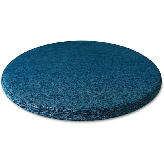 Nvzi Detachable Cushion, Round Memory Foam Chair Pad Soft Breathable Non-Slip Seat Cushion Suitable for Dining Room Living Room Office-35x35cm(14x14inch)-Navy Blue