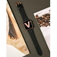 thumbnail image 2 of Wearlizer Leather Band Compatible with Apple Watch Band 38mm 40mm 41mm 42mm 44mm 45mm 49mm Ultra Women Men Dressy Breathable Hollow-out Braided Leather Strap for iWatch Bands SE Series 8 7 6 5 4 3 2 1, 2 of 6