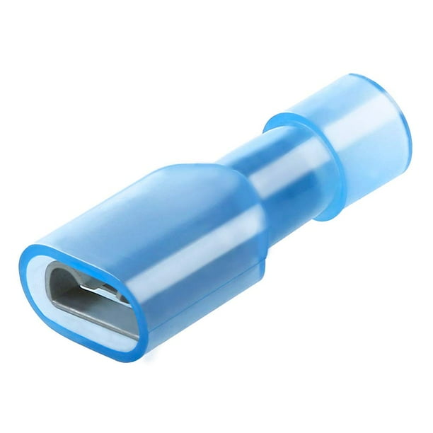 Female Spade Connector 16 14 Gauge 0pcs Nylon Fully Insulated Female Wire Quick Disconnects Spade Terminal Connectors Blue Walmart Com