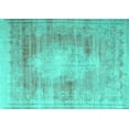 thumbnail image 1 of Ahgly Company Machine Washable Indoor Rectangle Persian Turquoise Blue Traditional Area Rugs, 2' x 5', 1 of 4