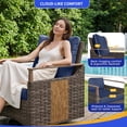 thumbnail image 3 of NestNook 6-Piece Outdoor Conversation Set with 2 Swivel Rocker Chairs, 3-Seat Sofa, 2 Ottomans, Aluminum Coffee Table for Porch, Deck, Backyard, 3 of 10