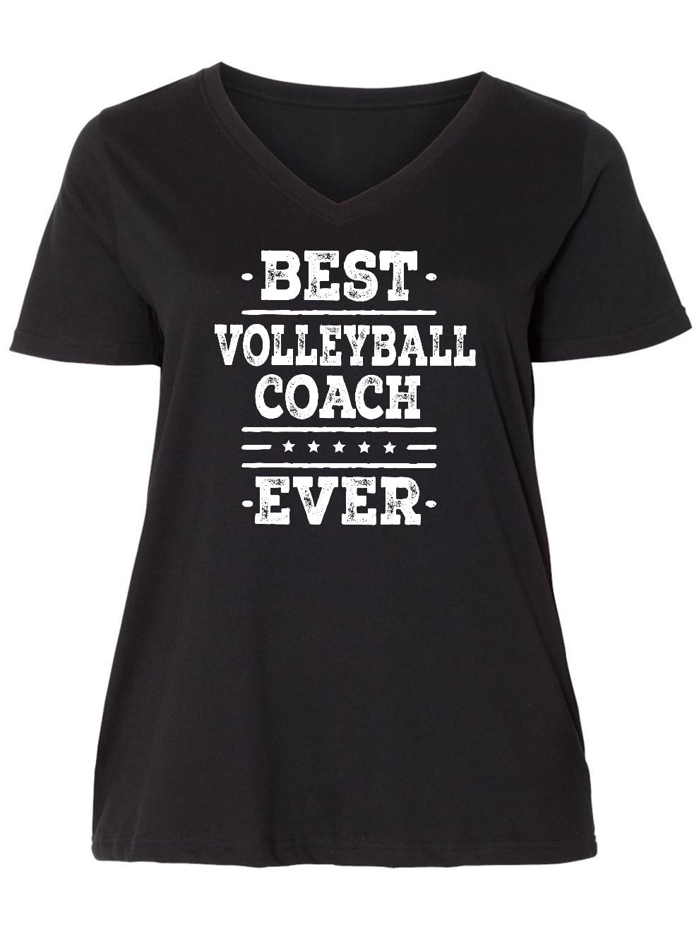 Inktastic Best Volleyball Coach Ever Adult Women's Plus Size V-Neck ...