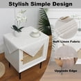 thumbnail image 3 of TRAHOO-2 Packs Plaid 24x24 Inch Small Square End Table Cloth, Farmhouse Embroidered Fabric Checkered Tablecloth, Dust Proof Wrinkle Free Washable Table Cover for Night Stand, White, 3 of 4