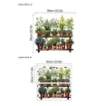 thumbnail image 4 of Adhesivos de pared de PVC con forma de planta verde, 30 x 60 cm, 2 hojas, 4 of 4