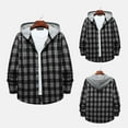 thumbnail image 2 of RQYYD Flannel Hoodies for Men's Hooded Flannel Shirts Jackets Casual Long Sleeve Lightweight Flannel Hoodie Shacket Shirt, 2 of 6