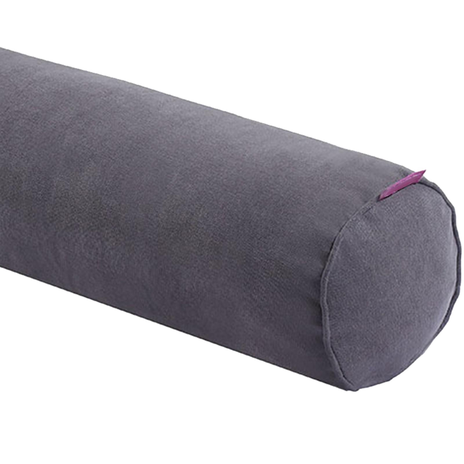 EHJRE Round Neck Pillow Comfortable Cylinder Cushion Cervical Neck Roll Bolster Pillow Hollow Cloth Soft Support for Chair Bed Car Office Suitable for Home Jazz grey