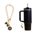 thumbnail image 3 of Unique Bargains 1 Pc Round Bow Letter N Water Cup Pendant for Travelling Black Alloy, 3 of 5
