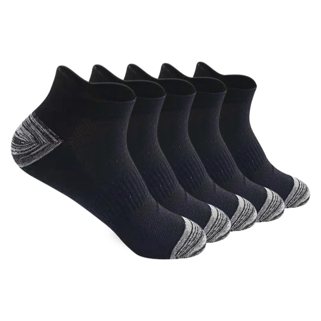 5 pares de calcetines de verano para hombre, calcetines náuticos de malla, calcetines de algodón con talón anticaída y levantamiento de orejas, calcetines transpirables