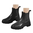 thumbnail image 3 of Women's Rain Shoes - Fashionable Low Top Solid Color Rain Boots for Women Thick and Non- Design for Rainy Seasons, 3 of 9