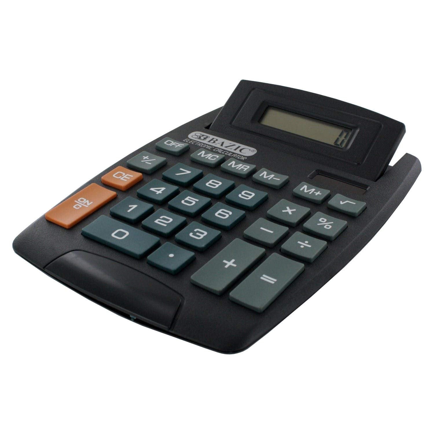 Bazic 8Digit Large Desktop Calculator with Adjustable Display Pack of
