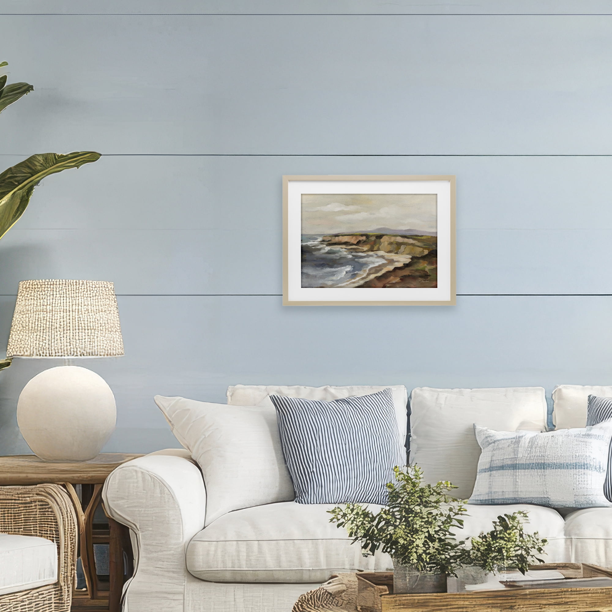 Stupell Industries Rocky Coast Expression Birch Framed Print Under Glass, design by Silvia Vassileva