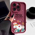 thumbnail image 3 of Funda de TPU con patrón navideño para iPhone, funda de teléfono de silicona suave a prueba de golpes para iPhone 16 Pro Max 15 14 Plus 13 12 11 Pro Max 7 8 XR X XS SE, 3 of 5