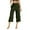 w93# Army Green663, variant on Wuxian Capri Pants For Women Wide Leg Casual Pants Summer Loose High Waist Cropped Trousers Baggy Boho Flowy Comfortable Breathable Relaxed Palazzo Yoga Trousers ,Black,S